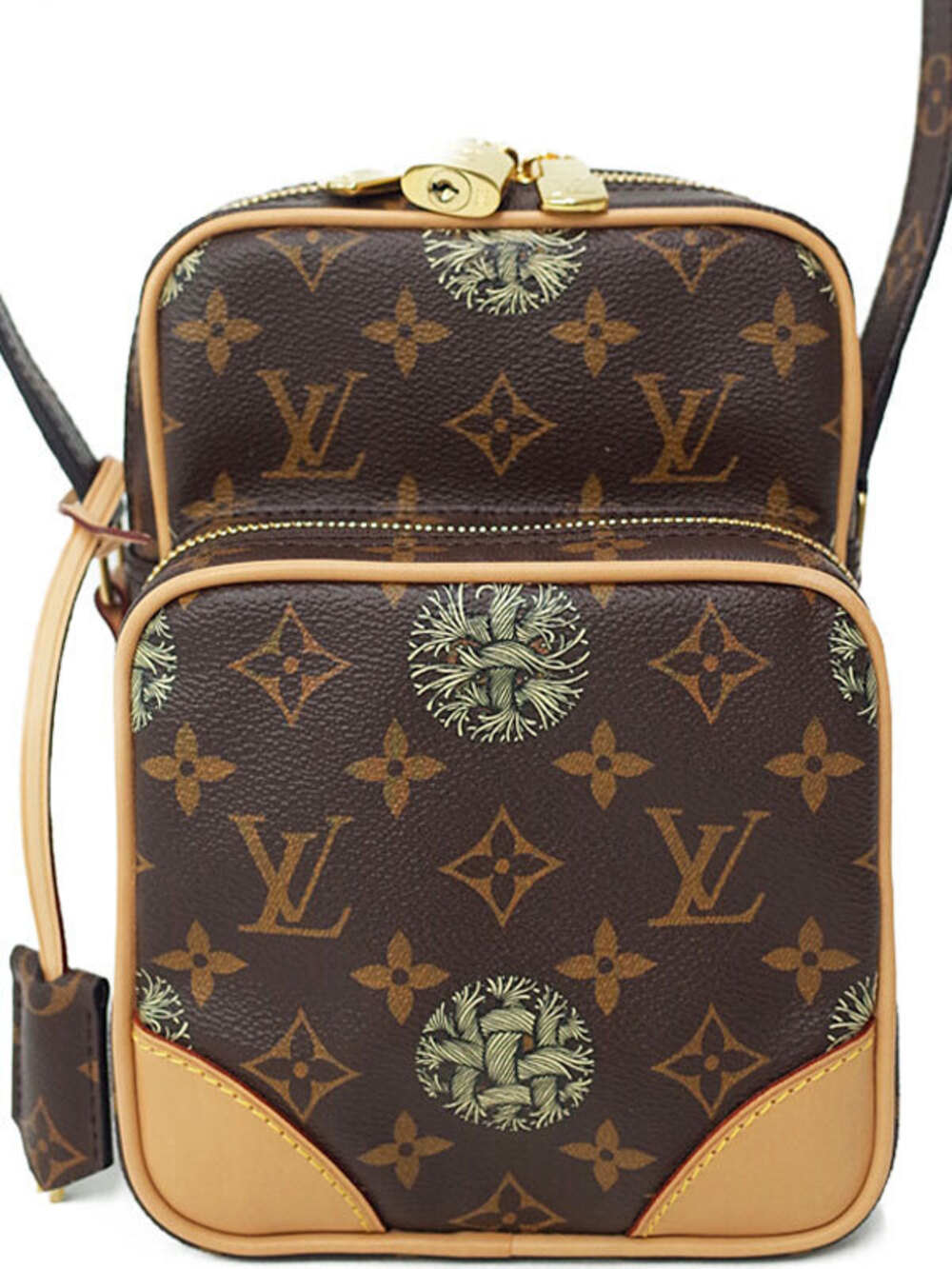 Louis Vuitton Monogram Amazon Shoulder Bag Canvas Leather Brown